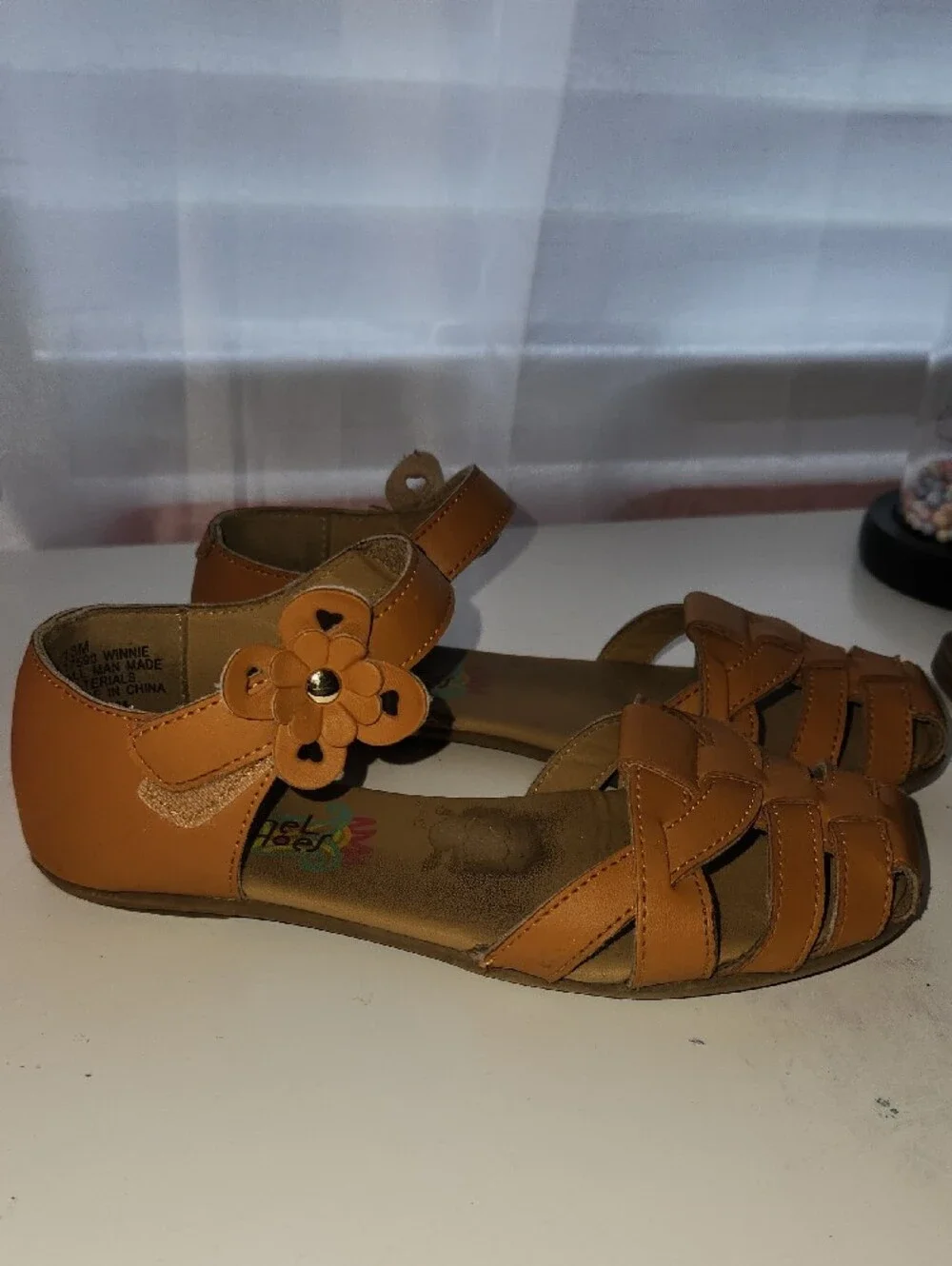 Rachel Shoes Girls' Tan and Black Summer Sandal Duo